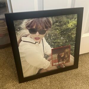 Taylor Swift Signed Red Album and Framed Lithograph VERY RARE